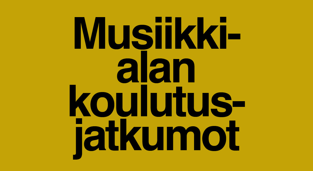 Musiikkialan koulutusjatkumot – Kooste Musiikin opintopolut -hankkeen keskeisistä tuloksista